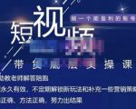 吴Sir·短视频带货底层实操课,教你如何选爆品、了解获短视频流量密码,正确起号-赚金金-技能学习分享
