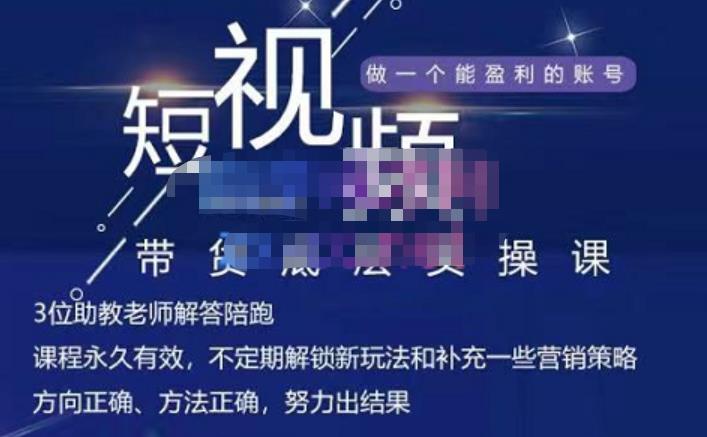 吴Sir·短视频带货底层实操课,教你如何选爆品、了解获短视频流量密码,正确起号-赚金金-技能学习分享