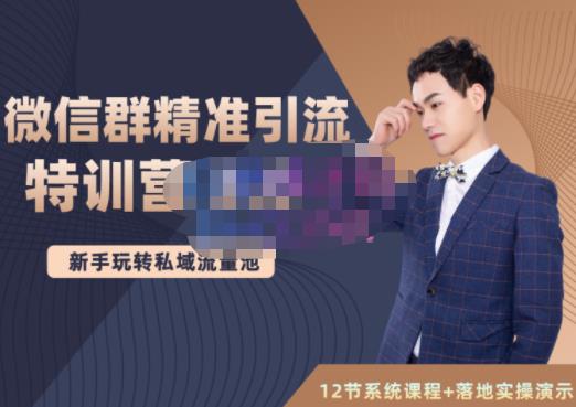 陆明明·微信群精准引流特训营3.0,借助微信群进行引流操作,打造私域流量池-赚金金-技能学习分享