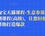 樊剑淘宝天猫课程-生意参谋数据分析系列课程(高级),让您轻松运营店铺,帮助打造爆款-赚金金-技能学习分享