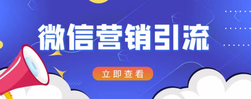 微信营销策划引流系列课程,每天引流100精准粉-赚金金-技能学习分享