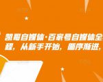 凯哥自媒体·百家号自媒体全套实战赚钱教程,从新手开始,循序渐进,系统的讲解-赚金金-技能学习分享