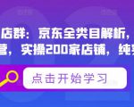 贝千电商店群:京东全类目解析,京东店群专业运营,实操200家店铺,纯实战经验-赚金金-技能学习分享