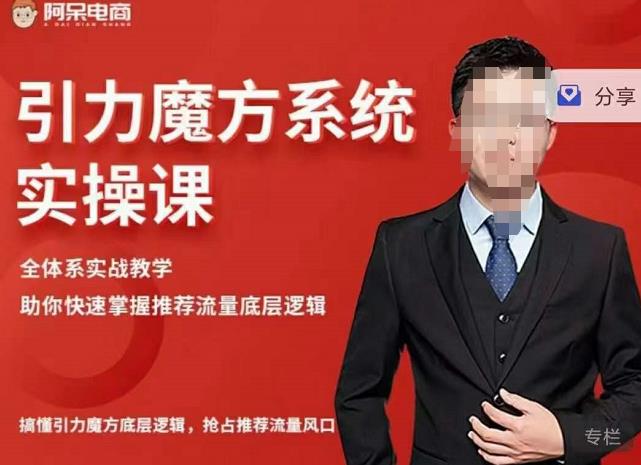 阿呆-引力魔方系统实操课,全体系实战教学,助你快速掌握推荐流量底层逻辑-赚金金-技能学习分享