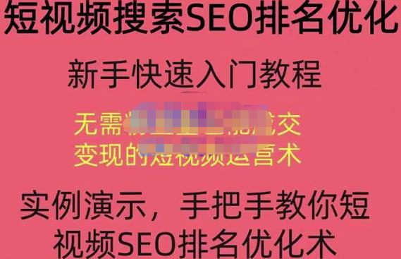 宋老师·短视频搜索SEO优化,教你10分钟创作一个短视频,三天排名上第一-赚金金-技能学习分享
