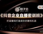 桔子会《抖音企业自播密训班》,把直播间打造成你的赚钱机器-赚金金-技能学习分享