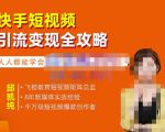 飞橙·快手短视频引流变现全攻略,实战教学,小白也能轻松上手的短视频实操玩法-赚金金-技能学习分享