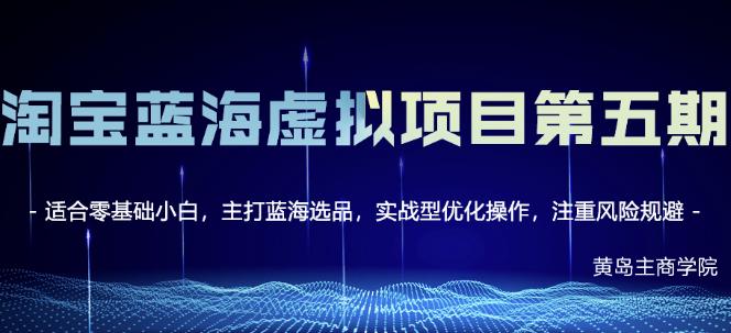 黄岛主淘宝虚拟无货源3.0+4.0+5.0，适合零基础小白，主打蓝海选品，实战型优化操作-赚金金-技能学习分享