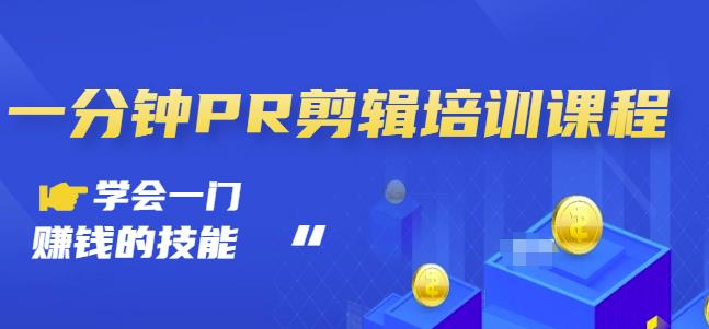 抖音视频一分钟PR剪辑培训：学会一门赚钱的技能，每节课短小精悍-赚金金-技能学习分享