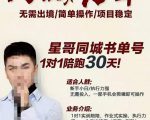 星哥同城教育书单号课程，无需出境简单操作项目稳定-赚金金-技能学习分享