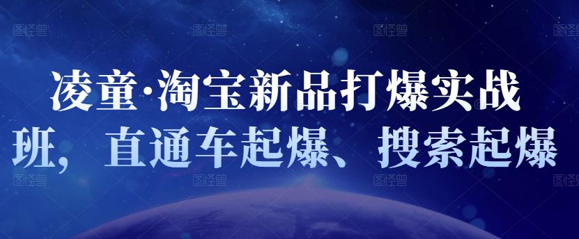 凌童·淘宝新品打爆实战班,直通车起爆、搜索起爆-赚金金-技能学习分享