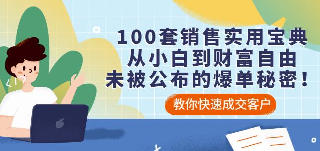 100套销售实用宝典:从小白到财富自由,未被公布的爆单秘密!-赚金金-技能学习分享