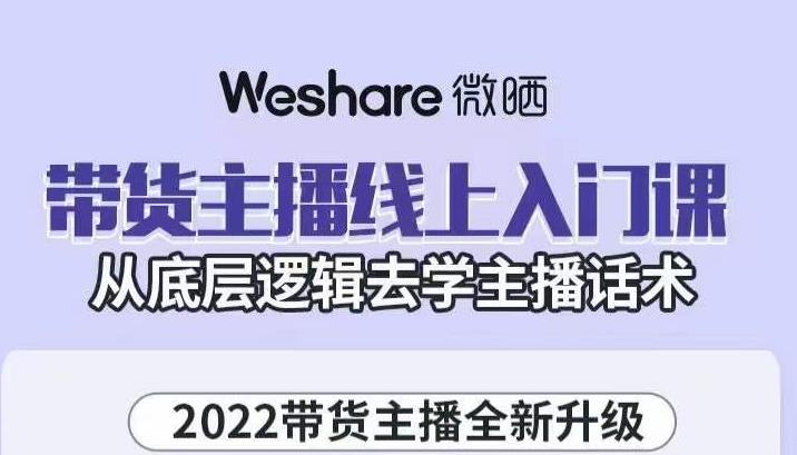 大木子·带货主播线上入门课，从底层逻辑去学主播话术-赚金金-技能学习分享