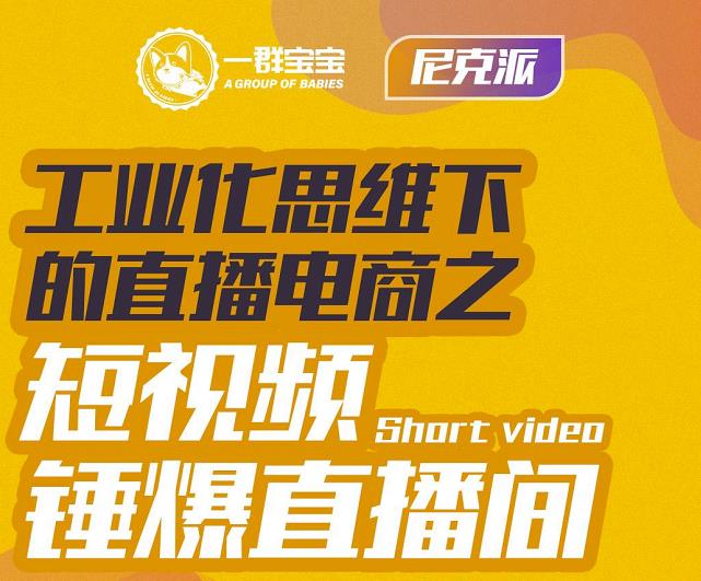 尼克派·工业化思维下的直播电商之短视频锤爆直播间,听话照做执行爆单-赚金金-技能学习分享