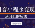 商梦网校-抖音小程序一个能日入300+的副业项目,变现、起号、素材、剪辑-赚金金-技能学习分享