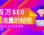 SEO实操培训:玩转百万SEO流量,助力站长快速提升流量(搜外三木大神分享课)-赚金金-技能学习分享