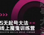 大播·五天起号魔鬼训练营,告别光学不练,逼自己上车,成败与否,5天拿到结果-赚金金-技能学习分享