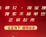电商大师兄·淘宝搜索新玩法,搜索不刷单也能真正做起来-赚金金-技能学习分享