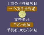 正规挂机项目,支持手机电脑一起挂,支持虚拟机多开,可以挂到老-赚金金-技能学习分享