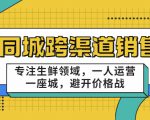 同城跨渠道销售,专注生鲜领域,一人运营一座城,避开价格战-赚金金-技能学习分享