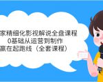 独家精细化影视解说全盘课程,0基础从运营到制作,赢在起跑线(全套课程)-赚金金-技能学习分享