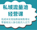 16堂私域流量池经营课:低成本实现指数级销售增长,零基础没人脉也能月入过万-赚金金-技能学习分享