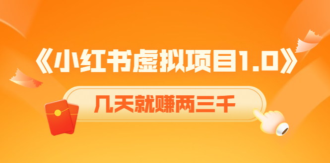 《小红书虚拟项目1.0》账号注册+养号+视频制作+引流+变现，几天就赚两三千-赚金金-技能学习分享