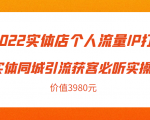 2022实体店个人流量IP打造实体同城引流获客必听实操课,61节完整版(价值3980元)-赚金金-技能学习分享