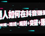 普通人如何在抖音赚到钱:策略 路线 规则 突破 赚钱(10节课)-赚金金-技能学习分享