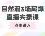 自然流3场起爆直播实操课 双标签交互拉号实战系统课-赚金金-技能学习分享