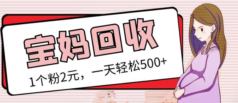 最新小红书母婴号宝妈粉回收项目,1个粉2元,一天轻松500+案例分享【粉丝包回收】-赚金金-技能学习分享