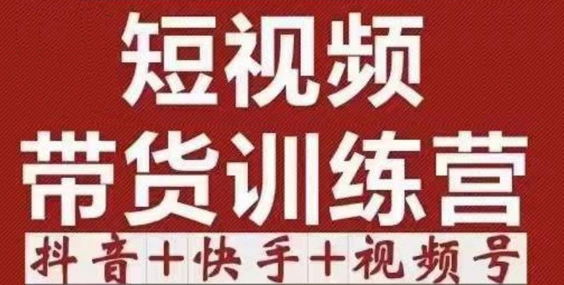 短视频带货特训营(第12期)抖音+快手+视频号:收益巨大,简单粗暴!-赚金金-技能学习分享