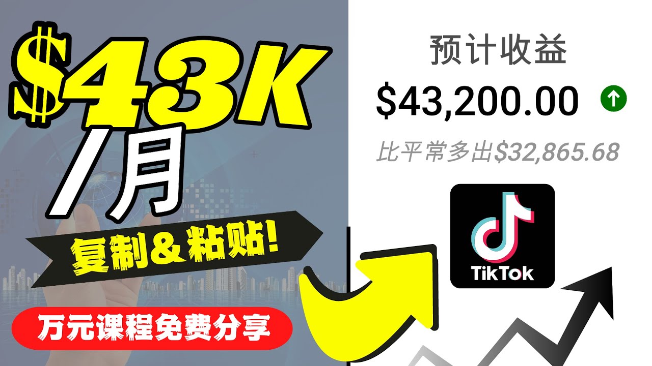 2022抖音国际版Tiktok赚钱项目:每天上传一个视频就轻松月入$43200-赚金金-技能学习分享