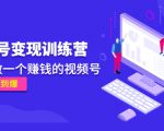 《视频号变现训练营》带你做一个赚钱的视频号，佣金赚到爆-赚金金-技能学习分享