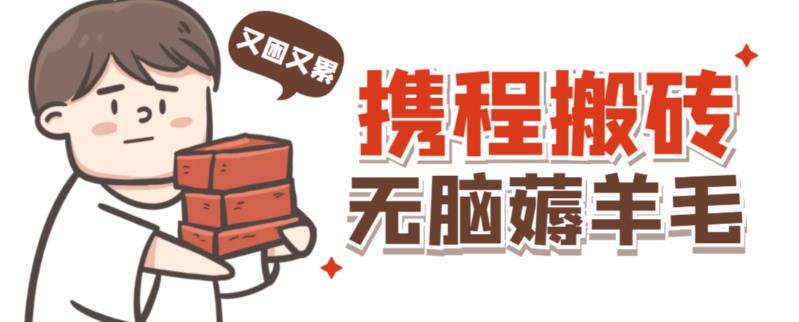 携程最新无脑薅羊毛低保玩法,后期稳定一天几十的收益,可多号放大收益-赚金金-技能学习分享