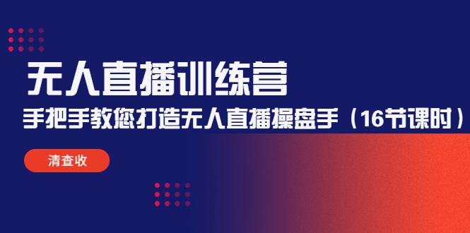 无人直播训练营:手把手教您打造无人直播操盘手(16节课时)-赚金金-技能学习分享