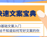 快速文案宝典，0基础文案入门，给不知道如何写好文案的你-赚金金-技能学习分享