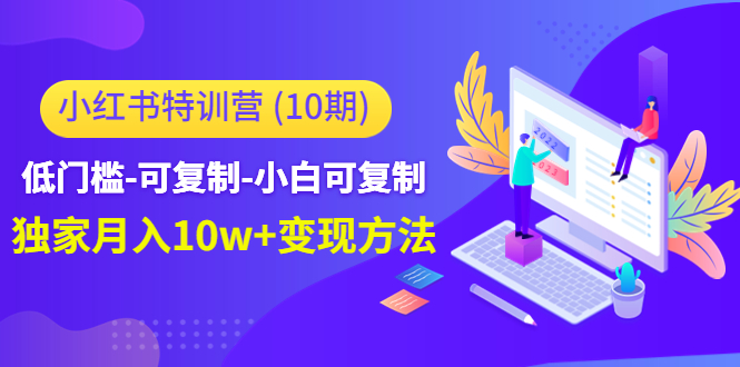 小红书特训营(第10期)低门槛-可复制-小白可复制-独家月入10w+变现方法-赚金金-技能学习分享
