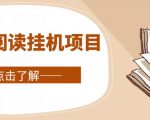 全自动阅读挂机项目，号称单窗10r，全套脚本+教程，小白上手简单-赚金金-技能学习分享