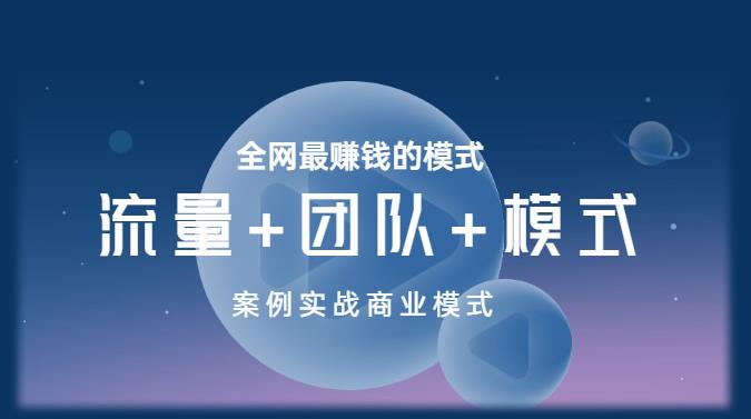 王冲老师《流量+团队+模式》商业模式实战课，全网最赚钱的模式-赚金金-技能学习分享
