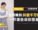 梨子会·抖店无货源进阶冲刺课,如何赚到抖音千万销售,这套课程会告诉你答案-赚金金-技能学习分享