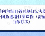 后浪闲鱼每日破百单打法实操课程+闲鱼递增打法课程(需配合百单打法)-赚金金-技能学习分享