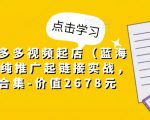 小乔·拼多多视频起店(蓝海项目),纯推广起链接实战,多玩法合集-价值2678元-赚金金-技能学习分享