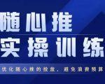 飞哥·随心推实操训练,优化随心推投放,避免浪费预算-赚金金-技能学习分享