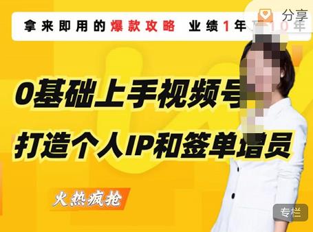 0基础上手视频号打造个人IP和签单增员，保险从业者即学即用的视频号爆款攻略，助你变现百万保费-赚金金-技能学习分享