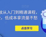万相台投放从入门到精通课程,学会这些,低成本拿流量不愁-赚金金-技能学习分享