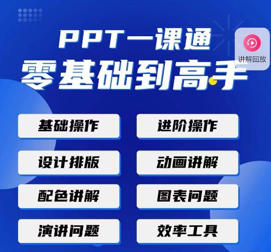 PPT·一课通·0基础到高手：通俗易懂快速掌握PPT的各种应用场合-赚金金-技能学习分享