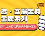 拼多多·实操宝典:金牌系列“小白到高手”带你全方位玩转拼多多各种玩法-赚金金-技能学习分享