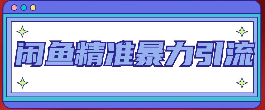 闲鱼精准暴力引流全系列课程，每天被动精准引流100+粉丝-赚金金-技能学习分享