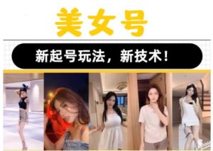 2023抖音快手短视频美女号课程制作玩法教程,美女号搬运新起号玩法,新技术(素材+教程)-赚金金-技能学习分享